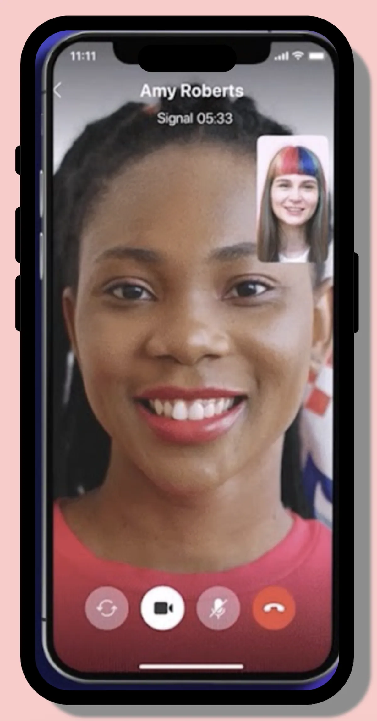 Faxo voice or video call screenshot