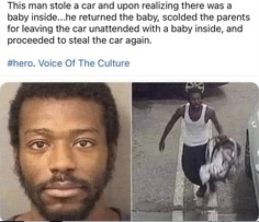 Man Steals Car Then Scolds Parents