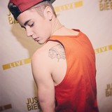 Justin Bieber Indian Head Tattoo on Back