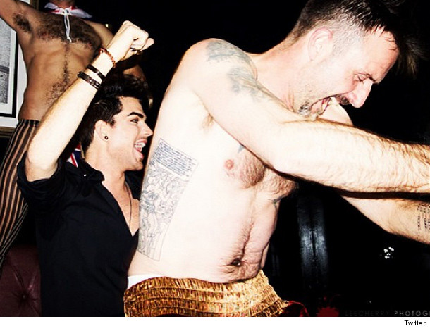 Adam Lambert Receives A Lap Dance