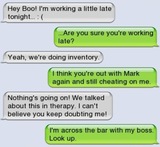 Text Message - Are You Cheating On Me?