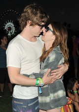 Emma Roberts and Evan Peters Cozy Up at Coachella in Indio, California