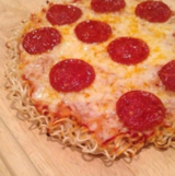 Ramen Noodle Pepperoni Pizza