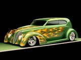 Custom Green 1939 Ford Sedan Hot Rod