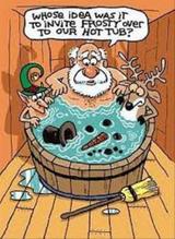 The First And Last Of Frosty In A Hot Tub