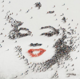 Incredible Celebrity Portraits Composed Of Humans Madonna