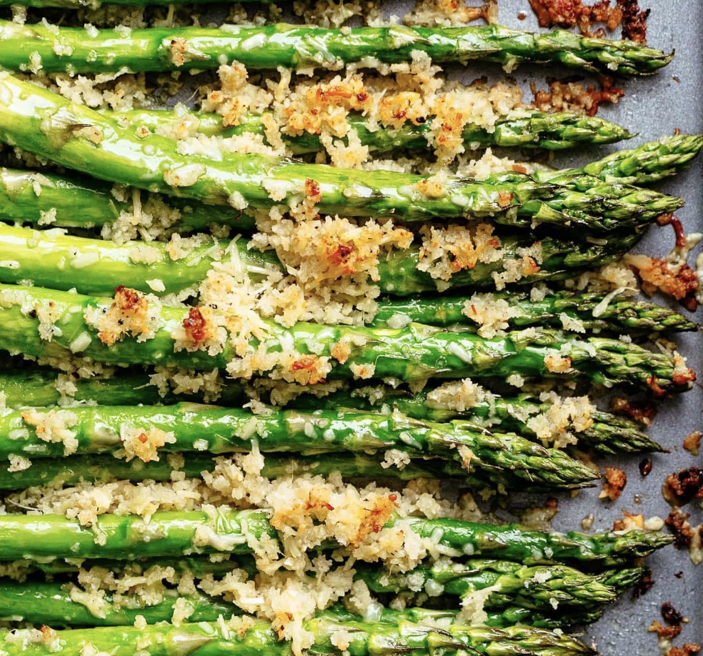 Crispy Garlic Parmesan Asparagus - Faxo