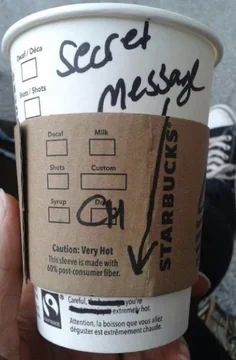 Starbuck's Secret Message