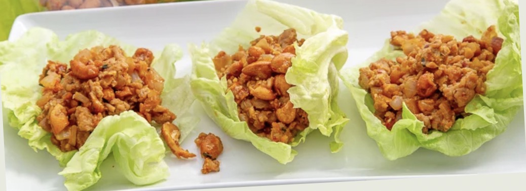 Cashew Chicken Lettuce Wraps - Faxo