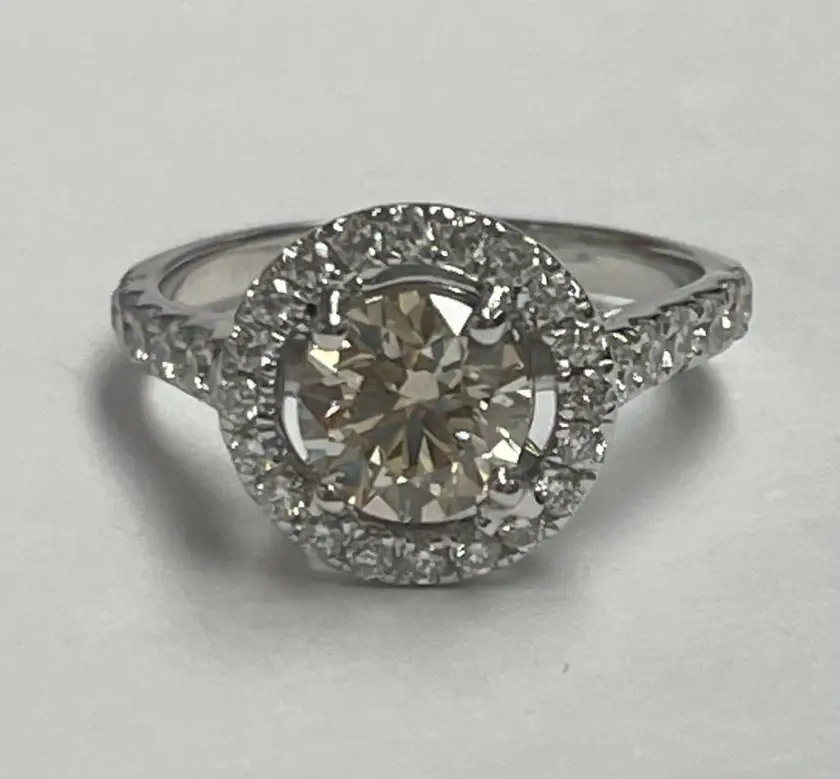 14k white gold 1.03 ctw round cut gia diamond engagement ring - $2,500 thumbnail 2