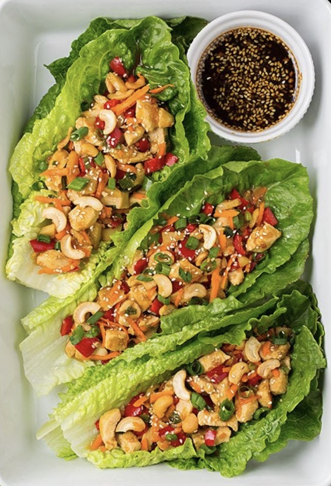 Teriyaki Chicken Lettuce Wraps - Faxo