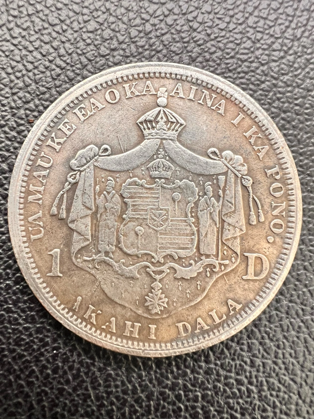coin 1 dollar 1883 kingdom of hawaii king kalakaua - $45 thumbnail 3