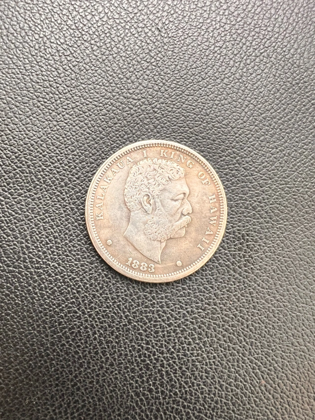 coin 1 dollar 1883 kingdom of hawaii king kalakaua - $45 thumbnail 4