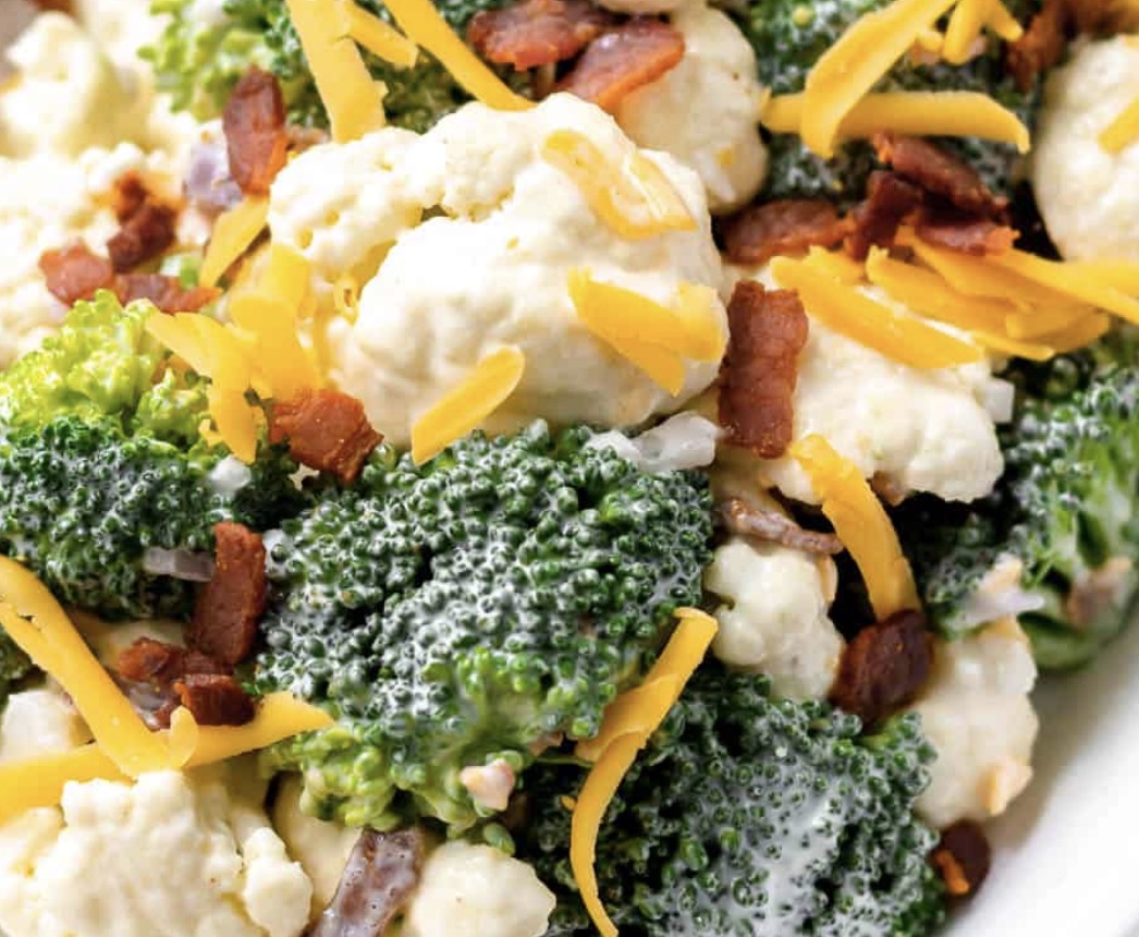 Amish Broccoli and Cauliflower Salad - Faxo
