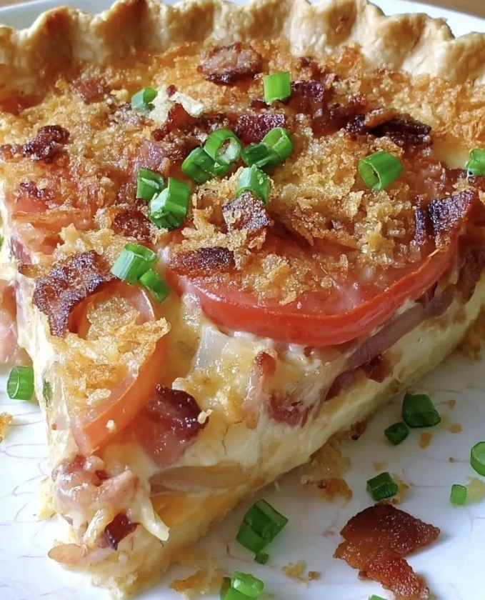 Bacon Onion Tomato Pie