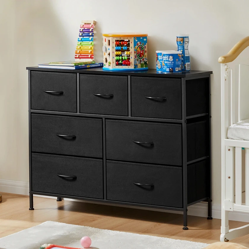jhk 7-drawer dresser organizer – fabric storage chest for bedroom, closet & livi thumbnail 2
