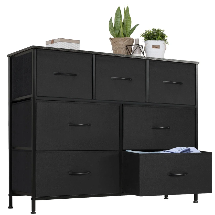 jhk 7-drawer dresser organizer – fabric storage chest for bedroom, closet & livi thumbnail 3