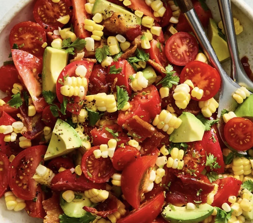 Tomato, Avodado, Bacon and Corn Salad - Faxo