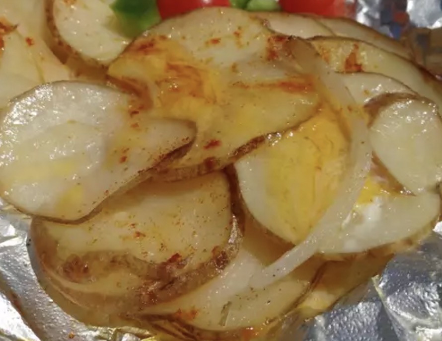 Grilled Potatoes and Onions - Faxo