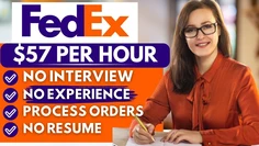 FedEx is Hiring Remote! $57 Per Hour No Interview No Experience Remote Work From Home Jobs 2025 🔥💰 https://343i.org/1j8p