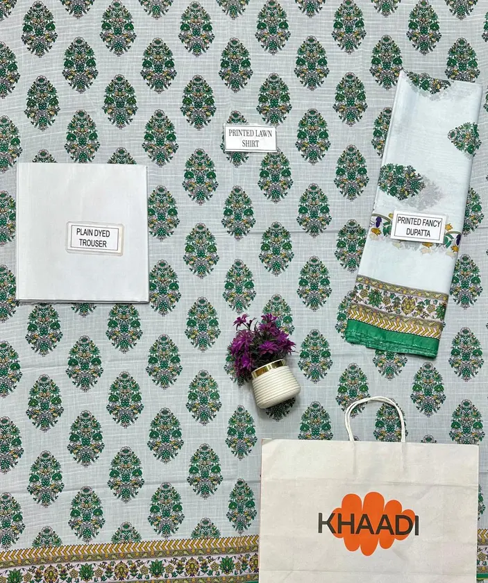 *product name*: 3 pcs women's unstitched printed suit - $30 thumbnail 2