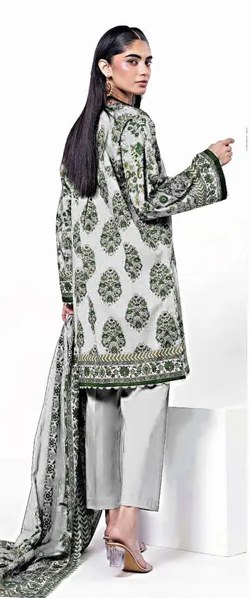 *product name*: 3 pcs women's unstitched printed suit - $30 thumbnail 3