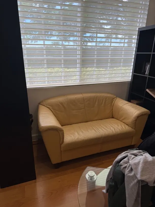 two leather couches - $120 thumbnail 3