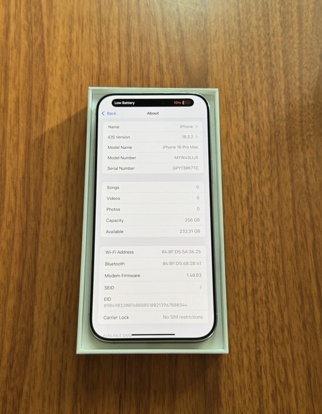 apple iphone 16 pro max - unlocked - $300 thumbnail 5