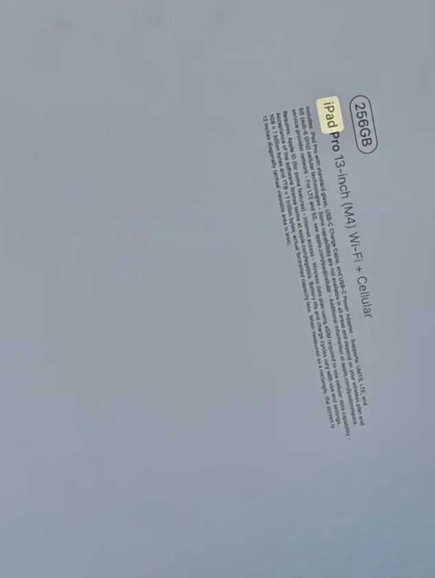 i̇pad pro 13 in celular with box - $500 thumbnail 2