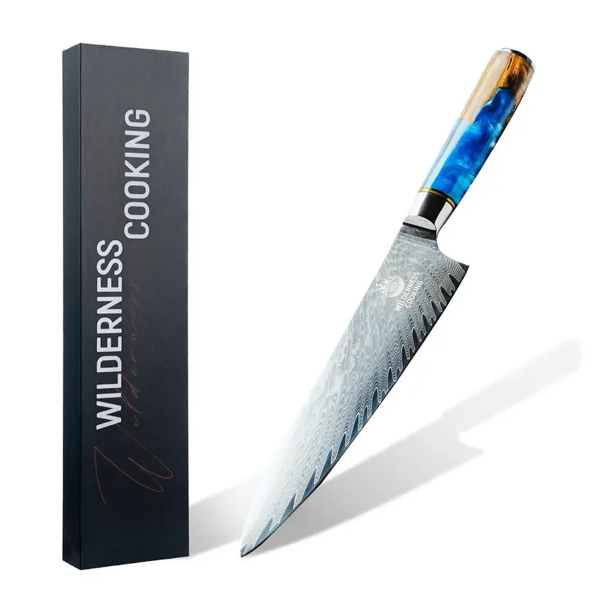 premium damascus chef knife sets - $200 thumbnail 2