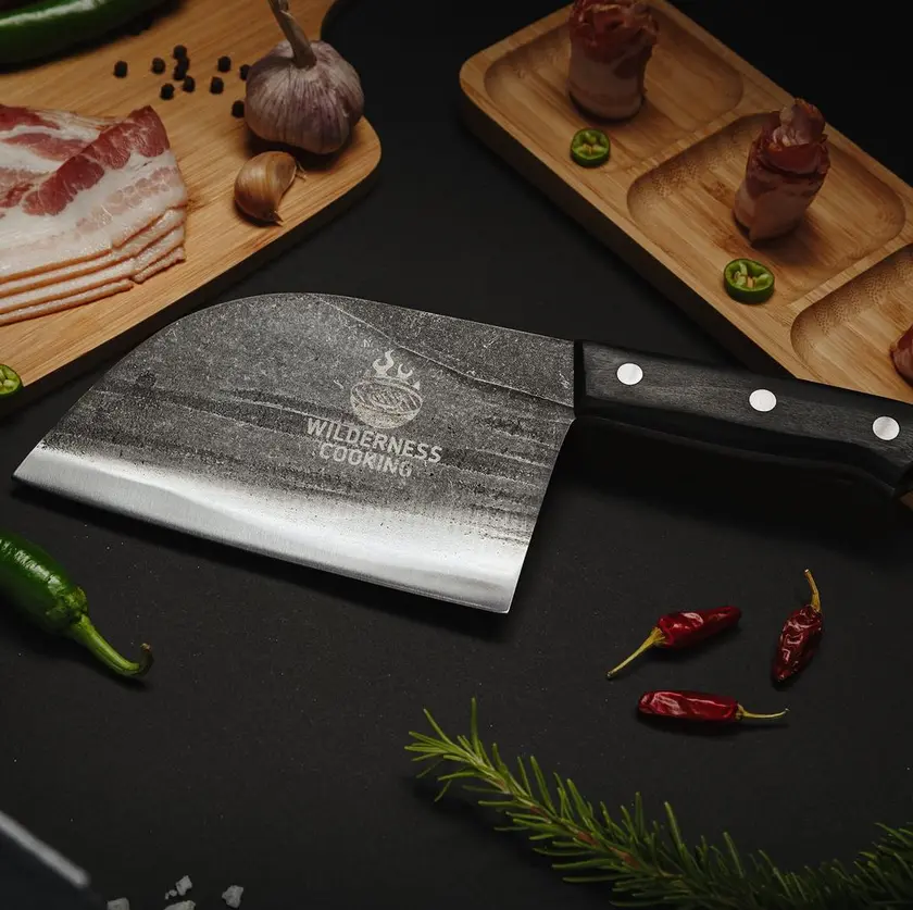 old style cleaver knife with eco-leather sheath - $250 thumbnail 4