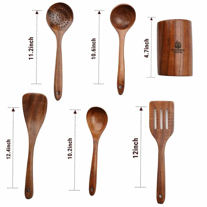 acacia wood cooking utensil set (6pc) - $175 thumbnail 8