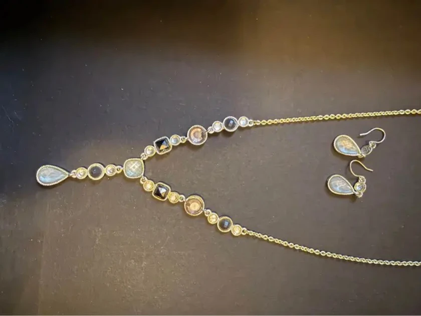 elegant necklace & earring set – $50 ✨ - $50 thumbnail 2