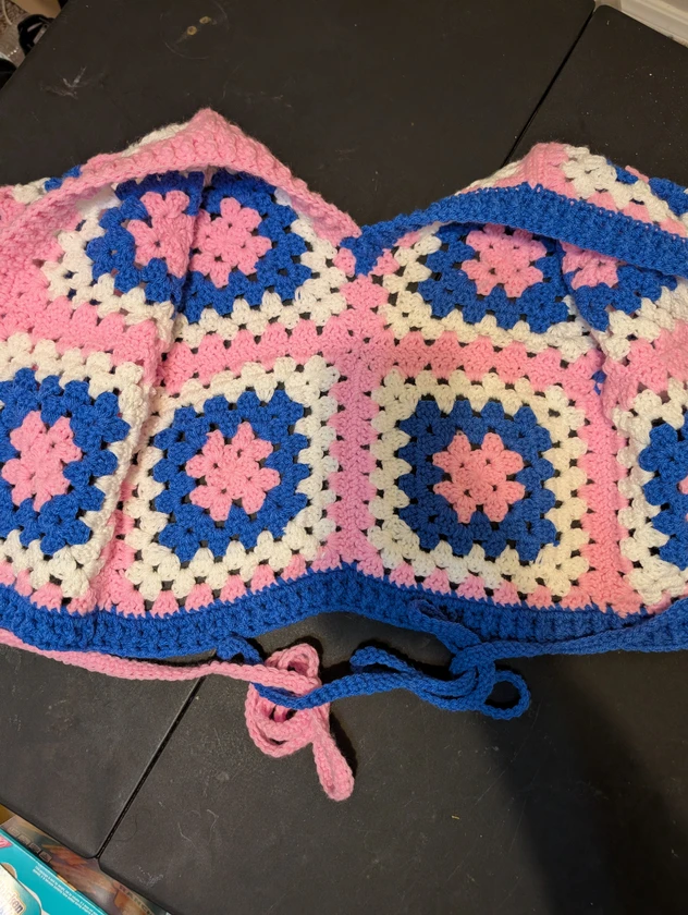 crochet wrap cardigan - $50 thumbnail 4