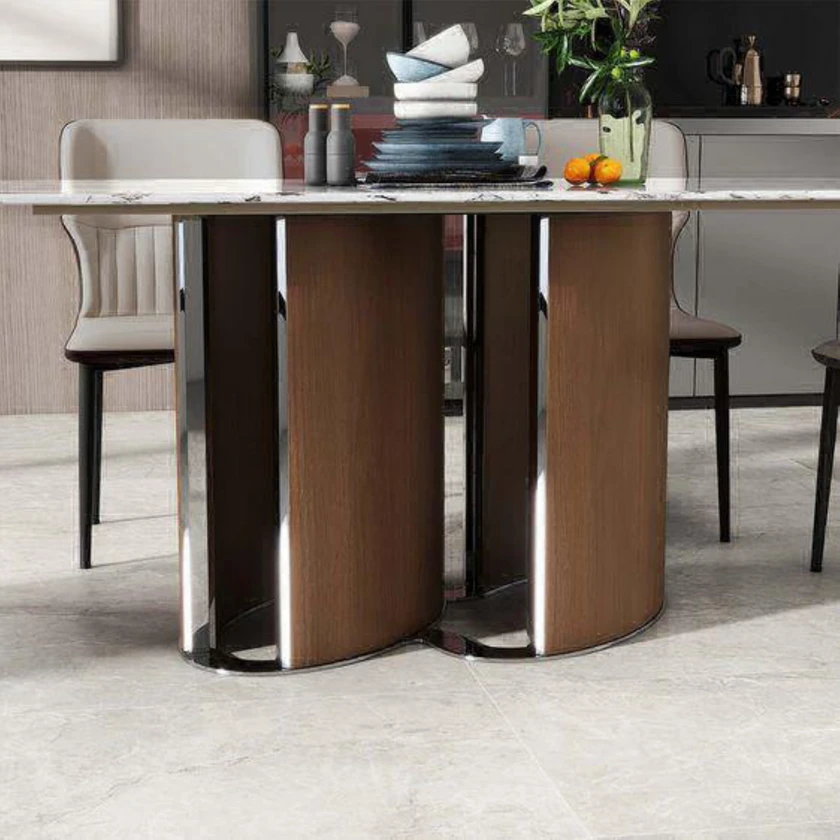 70.87" modern faux marble diningtable for 6 thumbnail 7