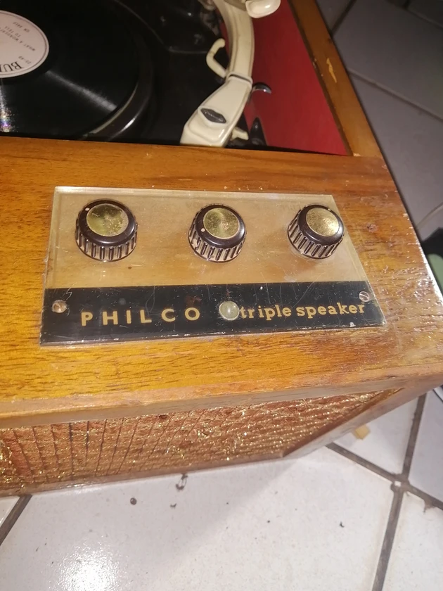 philco triple speaker vintage record player thumbnail 2