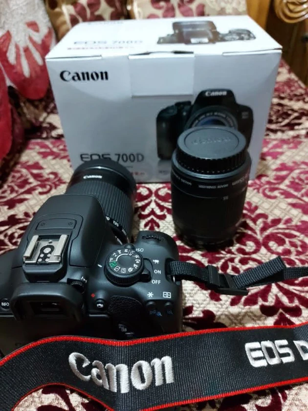 canon eos 700d + 18-55mm & 55-250mm lenses – ready to shoot thumbnail 2