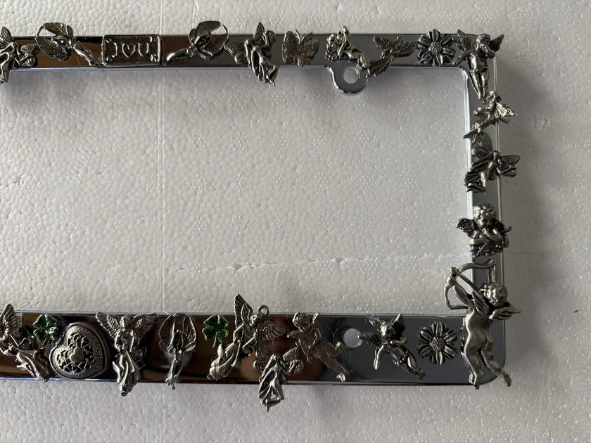 custom hand made license plate frame. frame. thumbnail 5