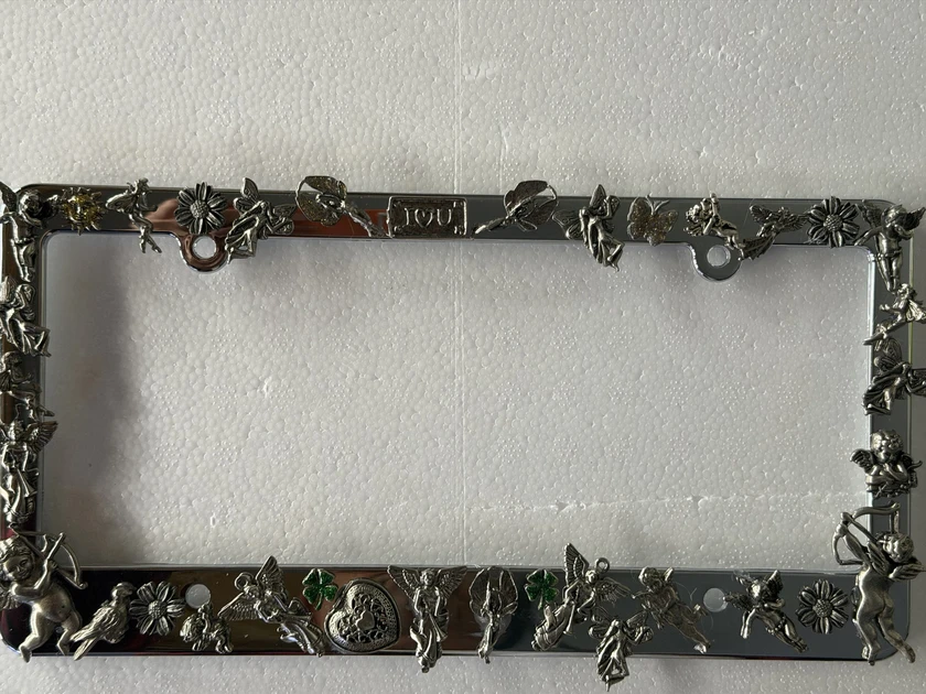 custom hand made license plate frame. frame. thumbnail 7