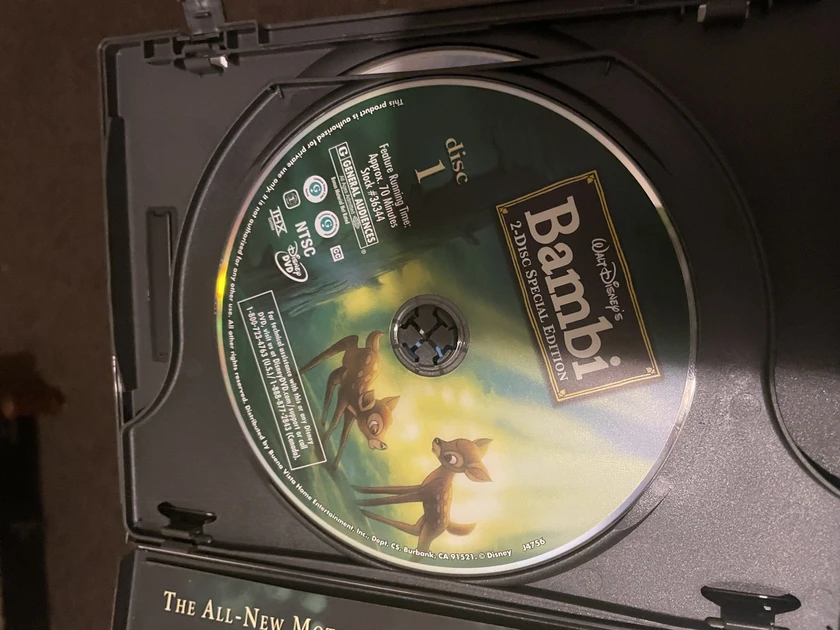 disney dvd bambi two dvds - $15 thumbnail 2