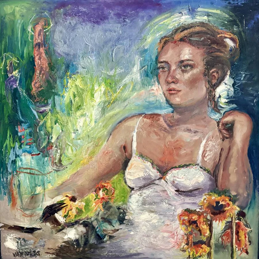 large oil painting, figurative, for sale - $5,000 thumbnail 2