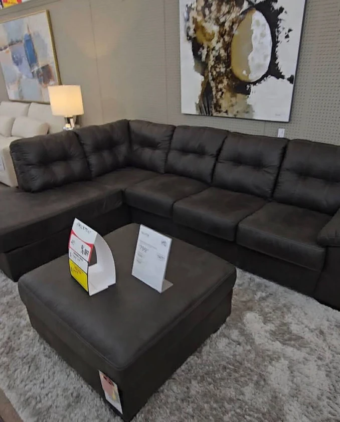 barlin mills carbon 2-piece sectional w/chaise - $450 thumbnail 3