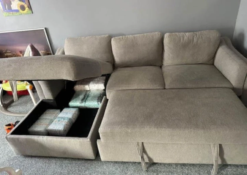 modern l shaped sofa - $200 thumbnail 5