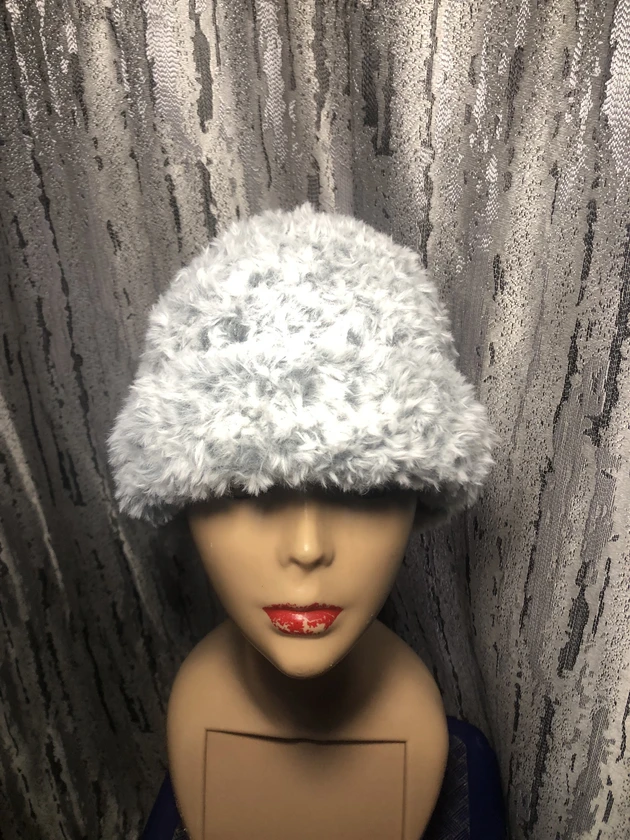 crochet fur hat - $25 thumbnail 2