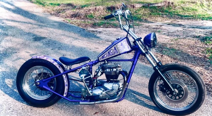 royal indigo chopper - $1,400 thumbnail 2