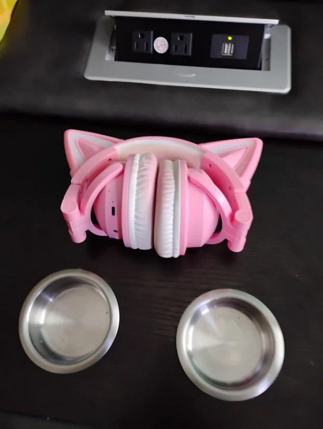 cat ear headphones rgb bluetooth - $65 thumbnail 2