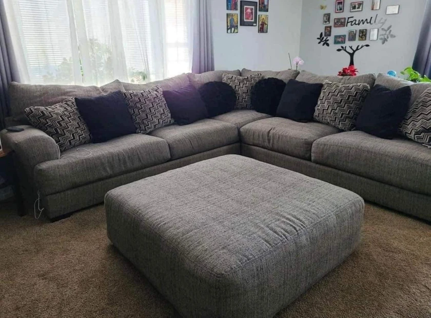 sectional couch and a pillows included… - $260 thumbnail 2