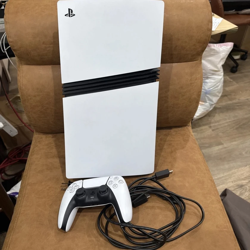 sony playstation 5 pro console – 2tb ssd – white/black – model cfi-7019 - $650 thumbnail 5