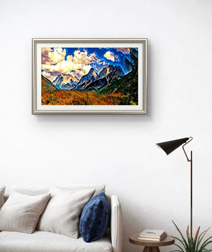 nature mountain | digital mosaic painting | certificate - $2,999 thumbnail 3