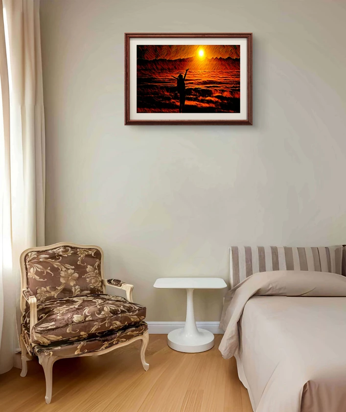 sunfire victory wall art digital painting printable hd | high-res file + certifi thumbnail 2